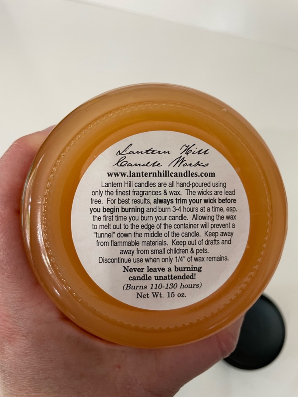Lantern Hill Mimosa & Mandarin Scented Candle, Orange Single Wick Jar Candle - Picture 7 of 7